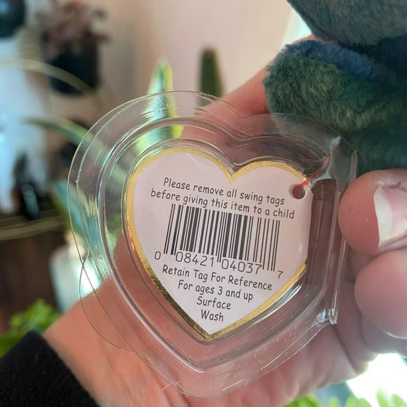 Ty Beanie Baby -  Rainbow the Chameleon (incorrect fabric) - Style Number #04037 - Picture 4 of 8